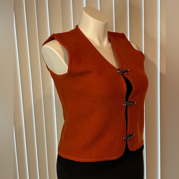 VINTAGE 80s Tally Ho - 100% Wool Vest - Picture 3 of 8